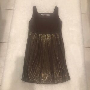Gout Commun Women’s brown w/ gold dress Size S